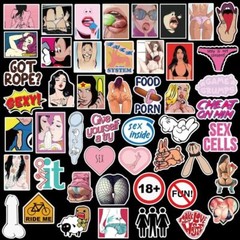 Lot 96Pcs Adult Stickers Bomb Vinyl Skateboard Guitar Luggage Sexy Girls Decals