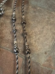 Custom Bosal/Rienda Set Black And White/ Bosal Charro Cabresto Headstall