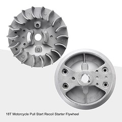Alloy Pull Start Recoil Starter with Flywheel Replacement for 2 Stroke Red