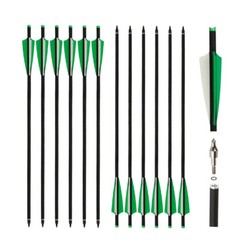 12x 20 inch Crossbow Bolts Carbon Arrows Half Moon Nock OD8.8mm Archery Hunting
