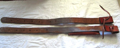 36″ WESTERN BROWN LEATHER REAR CINCH W/28″ REAR FLANK STRAPS