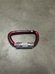 CMC Rescue ProTech Large Aluminum D Screw Lock Carabiner Red 300193