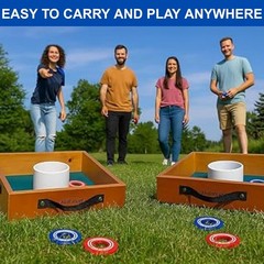 Washer Toss Game Outdoor Games Giant Yard & Lawn Games | Set of 2 Solid Targets