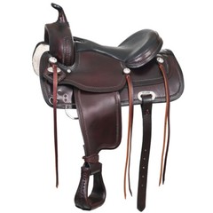 55HS Hilason Western Draft Horse Trail PleasureAmerican Leather Saddle
