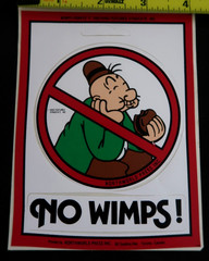 VINTAGE NO WIMPS AND NO BOZOS STICKERS ORIGINAL SKATEBOARD ORIGINAL PRINTS