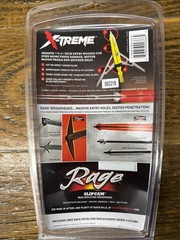 Rage SLIPCAM Xtreme Extreme mechanical Broadheads 100 Grain 2.3″ HUGE CUT!!!