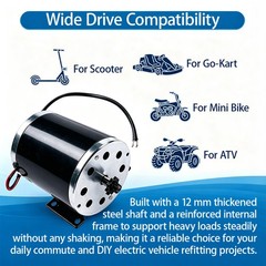 MY1020 DC Drive Motor 9T Sprocket Compatible With Electric Scooter Pocket Bike