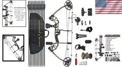 2024 Camouflage Compound Bow Kit: 0-70 Lbs, 320 FPS – All Accessories Included