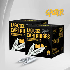 Spozer 12g CO2 Cartridges 50pcs High-Grade for Pellet Guns, BB Guns Airsoft Guns