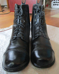 WOMENS ARIAT 10B BLACK STYLE 10000801 HERITAGE PADDOCK LACED UP BOOTS