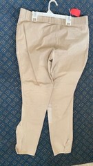 ROYAL HIGHNESS Ladies *BREECHES *Size 34L Tan *VGC Front Zip Cotton Blend