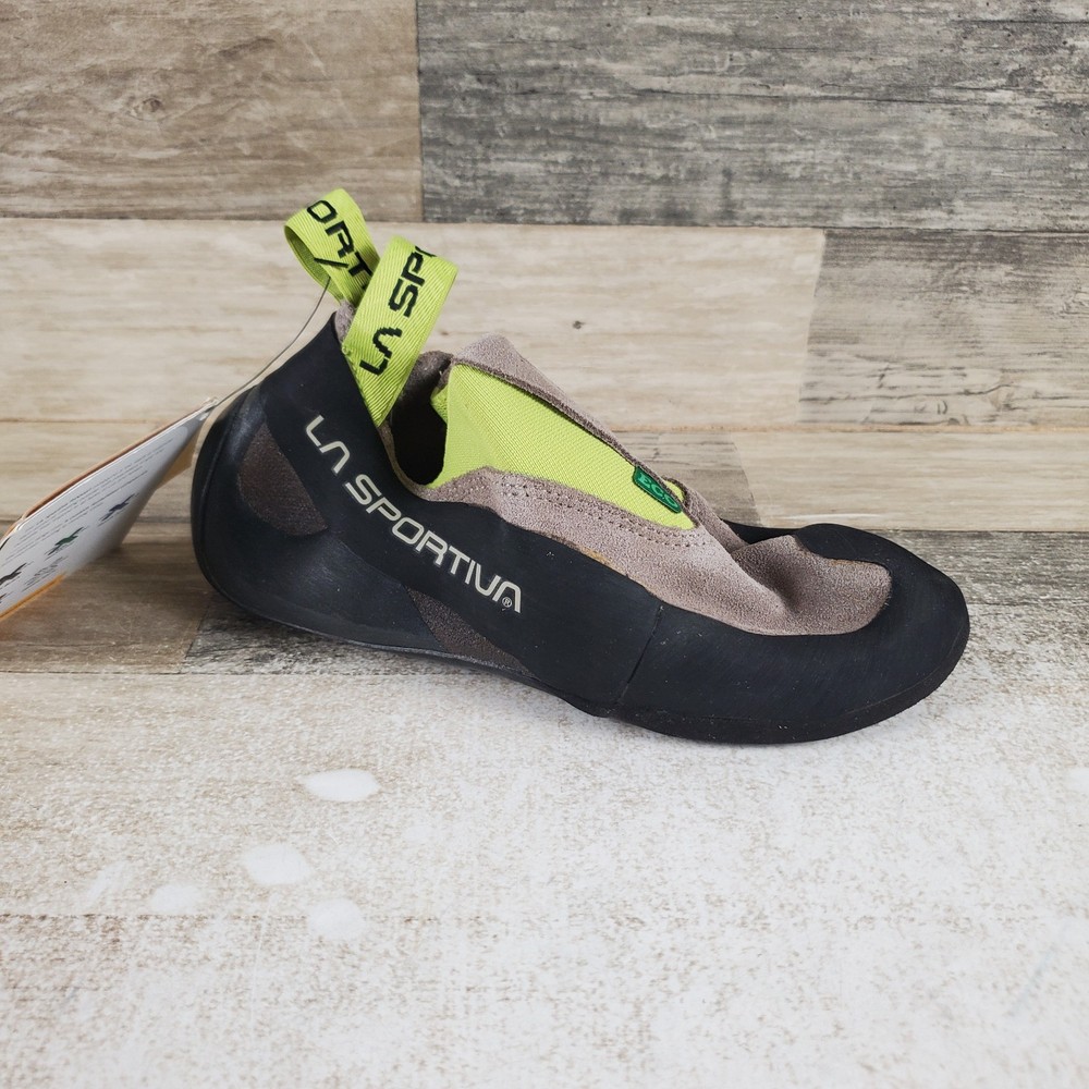 La Sportiva Cobra Eco Climbing Shoe Womens Sz 7 Falcon Brown Apple Green Classic
