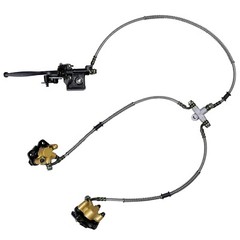 Front Hydraulic Twin Disc Brake Caliper Rotor ATV Go Kart Buggy Golf Cart Quad