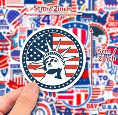30Pcs Random Patriotic 4th of July American Independence Memorial Day Sticker