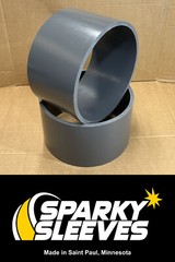 PVC Drift Trike Sleeves 10″ Diameter 6″ Wide 3/8″ Thick with Square 90º Edges