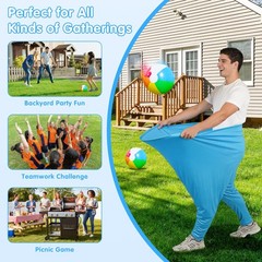 11PCS Granny Pants Yard Game Set – Oversized Blue & Blue, Yellow, Multicolor