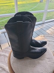 Dingo Black Leather Western Boots Men’s Size 9 Model 01740
