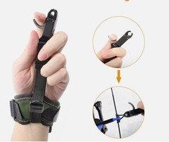 Wrist Strap Archery Release Aid Trigger Black Camouflage Compound Bow Adjustable