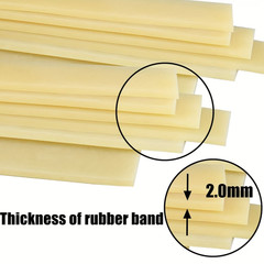 10 Pack Flat Rubber Bands 2.0mm Thick Elastic Slingshot Replacement for Hunting