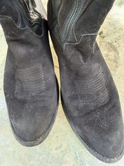 Tecovas Black Suede Leather Pull-On Western Cowboy Boots Men’s US 8.5D
