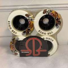 Rollerbones Day of the Dead Speed Wheel 62mm X 86a Set of 4 New White