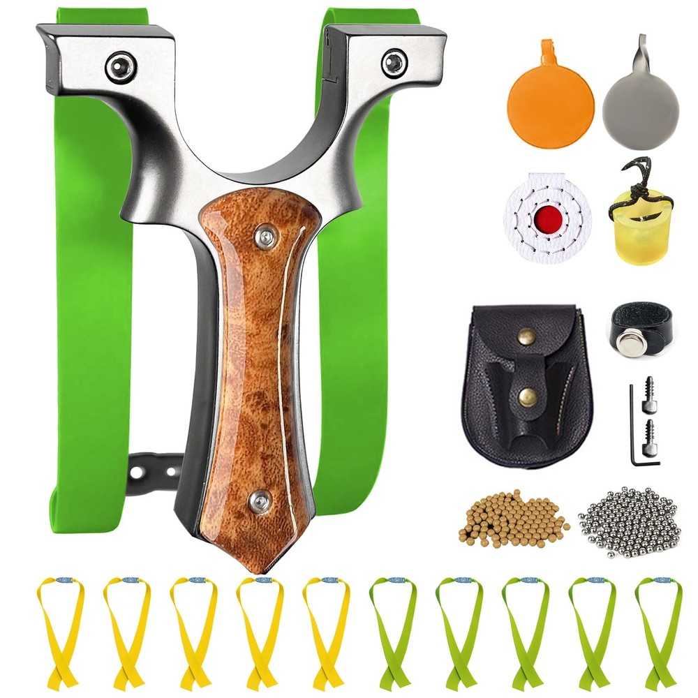 LOLBUY Stainless Hunting Slingshot High Velocity Catapult Slingshots CAMO