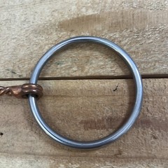 Formay 175455 3″ SS O ring w/twisted copper wire mouth,western bit