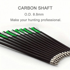 12Pcs 20″ Carbon Crossbow Bolts Arrows Archery Hunting with 4″ Vane Replaced Tip