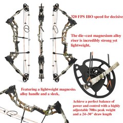 Compound Bow Arrow Set 0-70lbs Adjustable Archery Bow Hunting Shooting 320fps US
