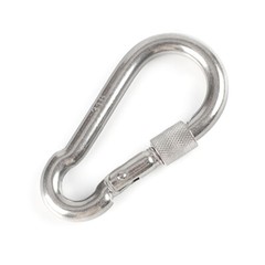 4 Pack 3.16″ Stainless Steel Locking Carabiner Clip Heavy Duty Snap Spring Hook