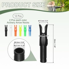 Archery Arrow Nocks, Plastic Nocks Arrows Tail Accessory-Fitting for (DIY Hun…