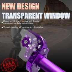 JXPANG Quick Twist Throttle Purple Type B Grips Cable