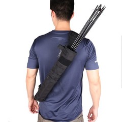 Archery Back Arrow Quiver, Dual Use Foldable Hip Bag, Molle System, Black 3.5in