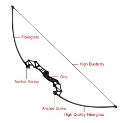45/50lbs Direct Pull Bow Alloy Handle Mixed Carbon Arrow 5 Needle Aiming