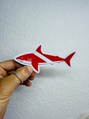 Diving Flag Shark Sticker Fishing Boat Car Bumper Decal
