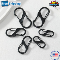 Dual Spring Carabiner 8-Shaped Clips Reliable and Durable Keychain Hooks 6 pcs
