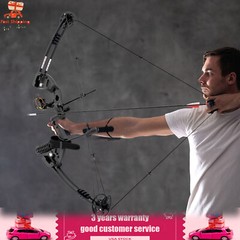 Compound Bow Kit with 12 Arrows Right Hand Archery Hunting Set Black 30-55lbs