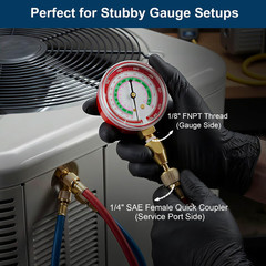 19110 Quick Coupler (2 Pack), Low-Loss Gauge Adapter, 1/4″ SAE Female QC X 1/8″