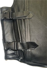 EPT Leather Bull Riding Vest v3.0 – Black Leather EPT Brand – Adult Sizes: Small