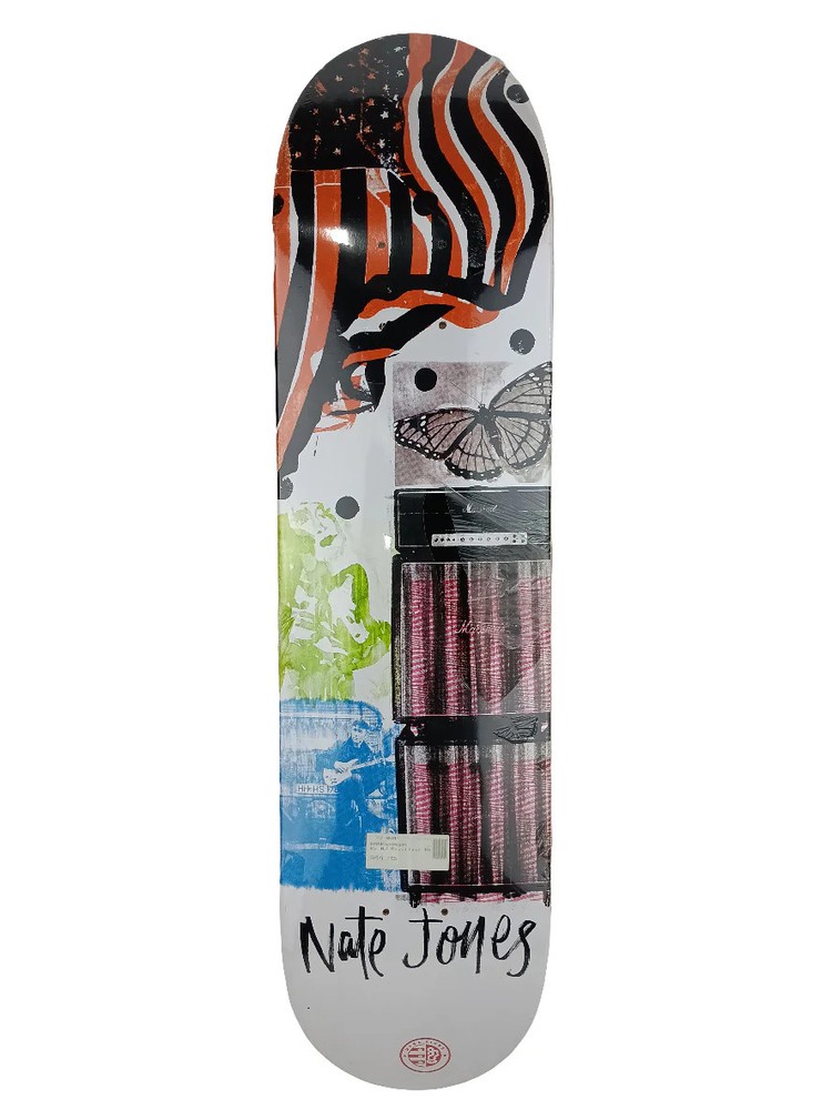 Rasa Libre Nate Jones Butterfly Guitar White Black Green Multicolor 7.75″ Vintag