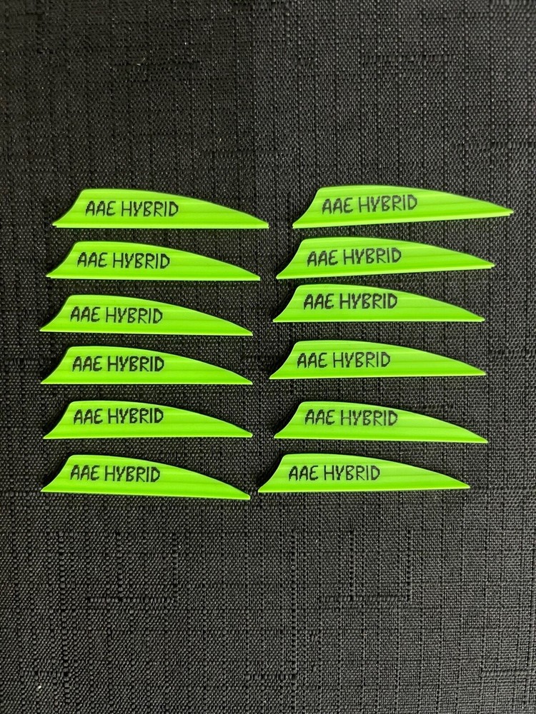 Arizona Archery AAE Hybrid 2.0 Shield Cut 1.95 Inch 12 Pack Vanes BRAND NEW