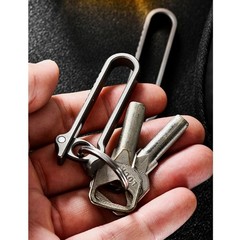 Titanium Alloy EDC Belt Clip Carabiner No-Spring Hook Key Holder Lightweight