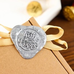 Set of Silver Gold Wedding Invitation Envelope Wax Seal Stamp Kit Party Event