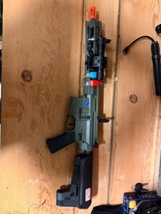 Krytac Trident Mk2 CRB Airsoft Rifle Green W/ Flashlight, Mags, Carrying Case