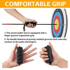 Archery Arrow Puller Target Remover Gripper, Rubber Arrow Puller Tool with Be…