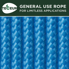 Rope – 90 Feet X 1/4 Inch (7Mm) – Sky Blue – Strong All-Purpose Utility Rope – C