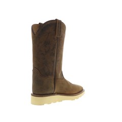 Jama Old West BSM1904 Mens Brown Nubuck Slip On Cowboy Western Boots