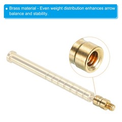 16Pack 25 Grain Archery Arrow Brass Insert for 6.2mm Carbon Arrows