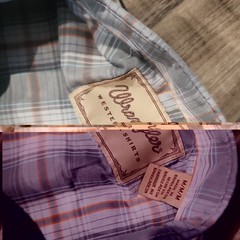 Wrangler George Strait Cowboy Cut Western Gray Plaid Short Sleeve Snap Shirt