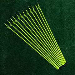 31″ Pure/Mixed Carbon Arrows 2″ Vane Spine 350-500 Compound Recurve Bow Hunting